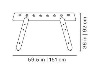 RS4 Foosball Table Dimensions