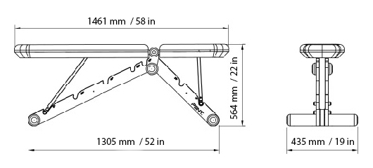 BANKA Advanced Weight Lifting Bench Dimensions