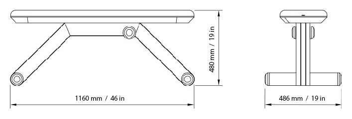 BANKA Basic Exercise Bench Dimensions