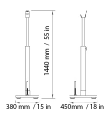 BYSTRA Barbell Bench Rack Set Dimensions