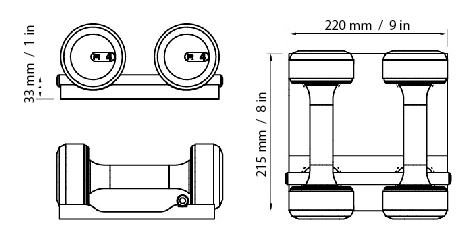 COLMIA Dumbbell Stand Dimensions