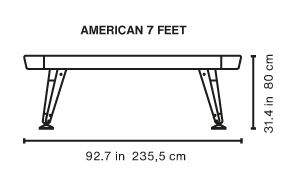 Diagonal 7' Pool Table Dimensions