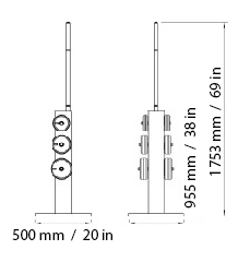 LESNA Barbell Weight Set Dimensions