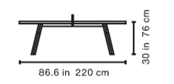 Medium Outdoor Ping Pong Table Dimensions