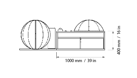 RACKA Fitness Set Dimensions