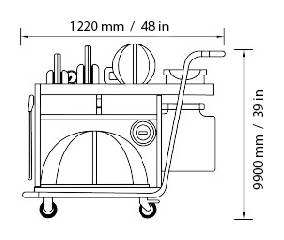 SOPHIA Fitness Cart Dimensions