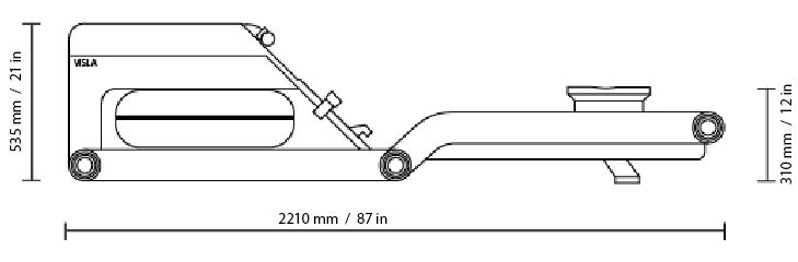 VISLA Water Rower Dimensions